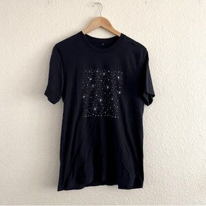 Black Short Sleeve Tee with Graphic Design